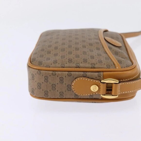 GUCCI Micro GG Supreme Shoulder Bag PVC Beige Gold 007 56 0095 Auth BA5899 - Picture 6 of 16